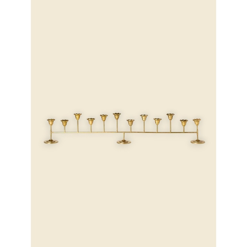 Scalloped Brass 12ct Taper Candelabra - Hearth & Hand Magnolia, Target 2024